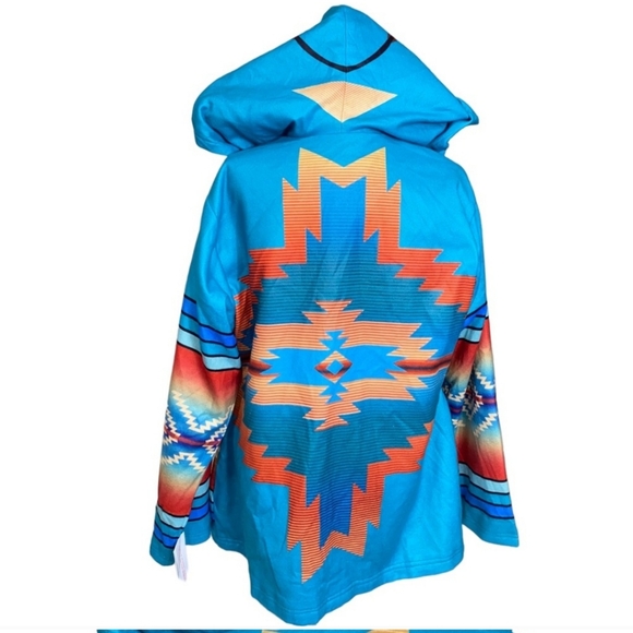 Beth Dutton Yellowstone XL turquoise Aztec southwestern jacket coat - Picture 9 of 16